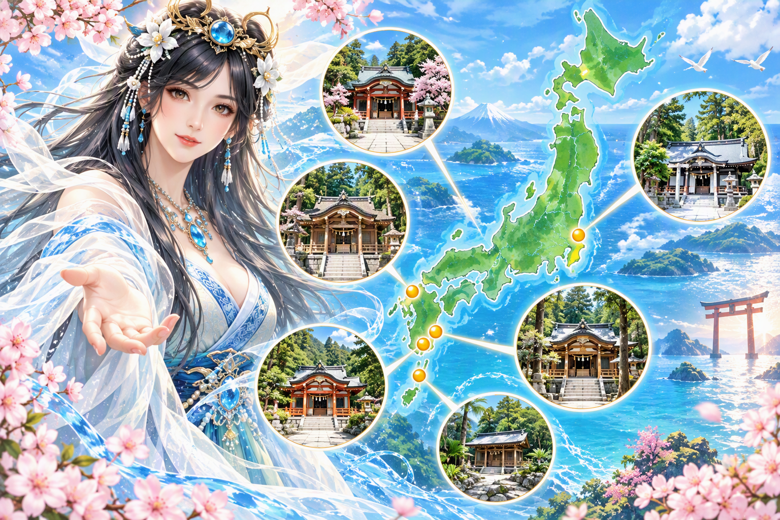 玉依姫の神社紹介マップ